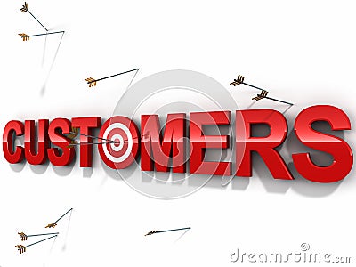 Customers target Stock Photo