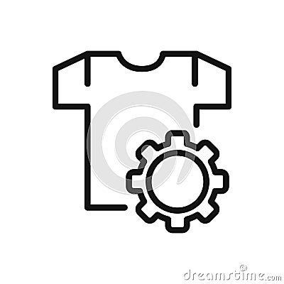 Customizable Shirt Icon Black And White Illustration Vector Illustration