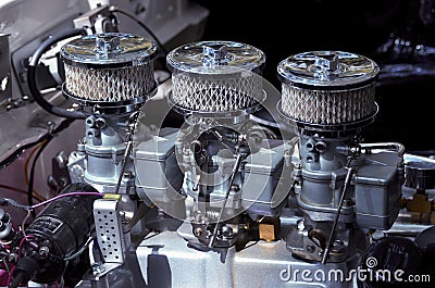 Customized car engine Stock Photo