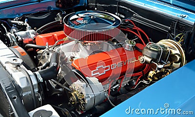 Customized Chevy Engine Editorial Stock Photo