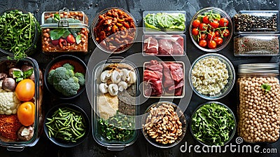 Customized meal kits designed for biohackers, focusing on nutrient-dense, functional foods that support optimized living Stock Photo