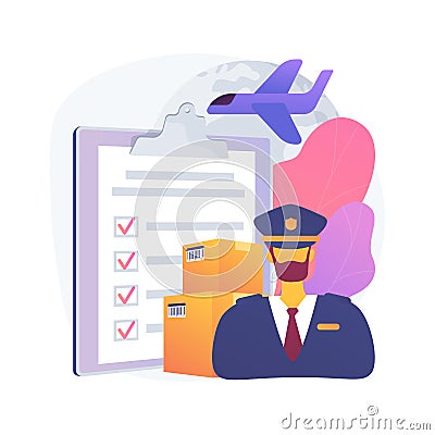 Customs clearance abstract concept vector illustration Vector Illustration