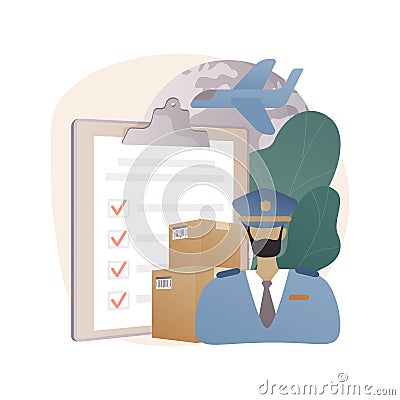 Customs clearance abstract concept vector illustration. Vector Illustration