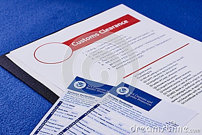 Customs Clearance concept Editorial Stock Photo