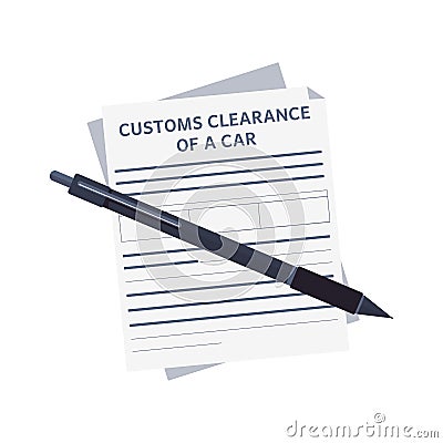 Customs Clearance Illustration Vector Illustration