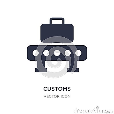 customs icon on white background. Simple element illustration from Technology concept Vector Illustration