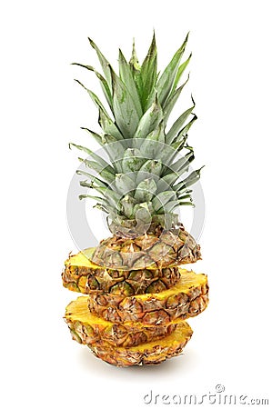 Cut ananas Stock Photo