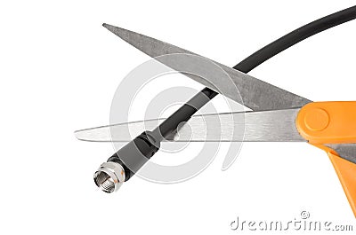 Cut the Cord Stock Photo