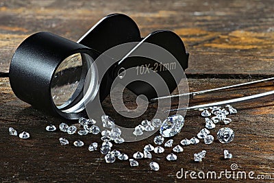 Cut diamonds Stock Photo