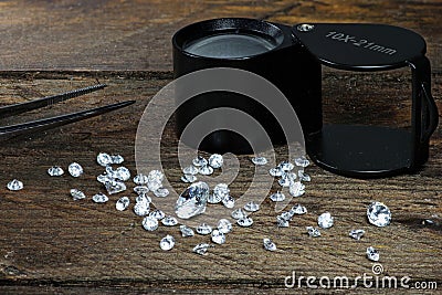 Cut diamonds Stock Photo