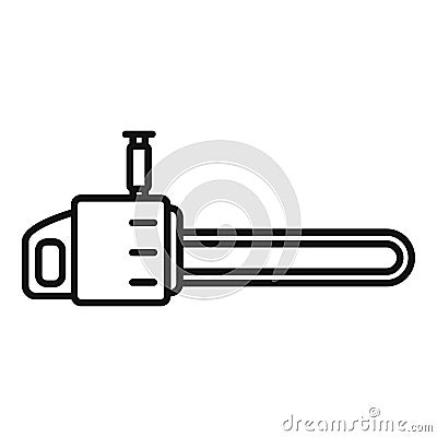 Cut electric saw icon outline vector. Chainsaw tool Vector Illustration