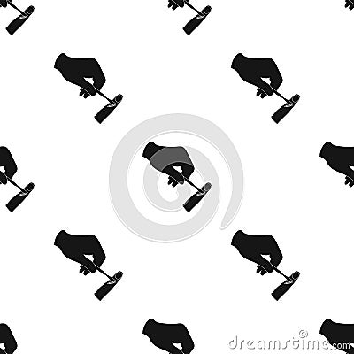Cut the finger with a surgical scalpel. Surgery single icon in black style vector symbol stock illustration web. Vector Illustration