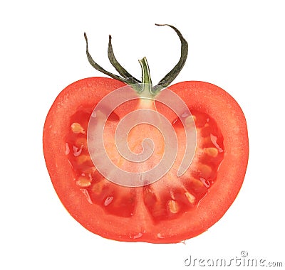Cut half tomato. Stock Photo
