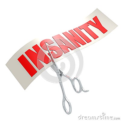 Cut insanity Stock Photo