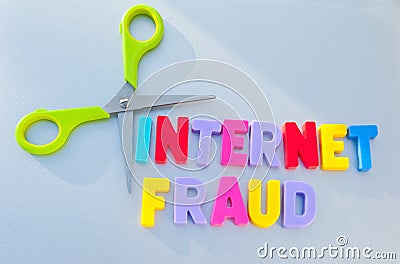 Cut internet fraud Stock Photo