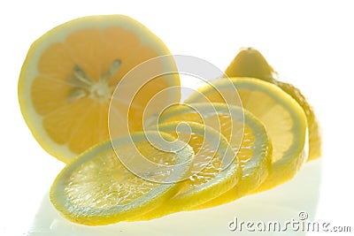 Cut Lemon Stock Photo