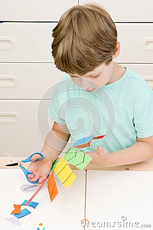 Cut the lions hairs by the marked lines. Stock Photo