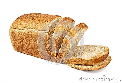 The cut loaf of bread Stock Photo