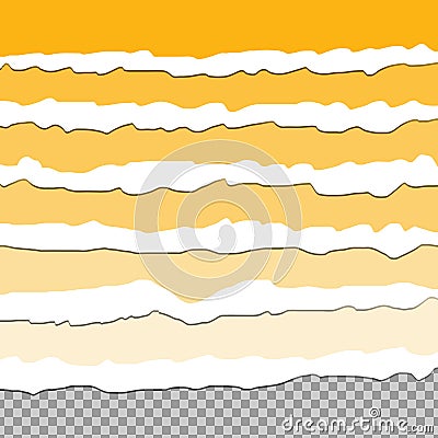 Cut off paper edges Vector Illustration