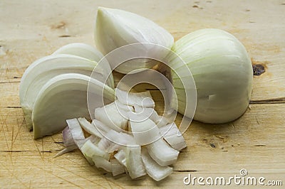 Cut onion Stock Photo