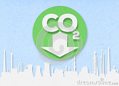 Cut out low emission city zone on cardboard Stock Photo