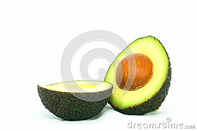 Cut ripe Avocado Stock Photo