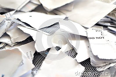 cut or torn post mails Stock Photo