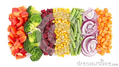 Cut vegetables Stock Photo