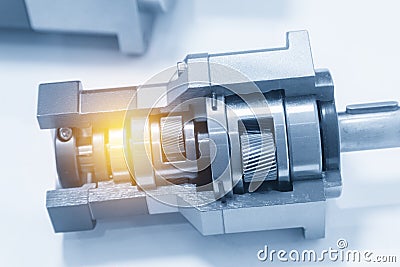 Cutaway of the planetary gear set. Stock Photo