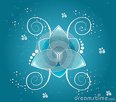 Cute abstract snow flower Stock Photo