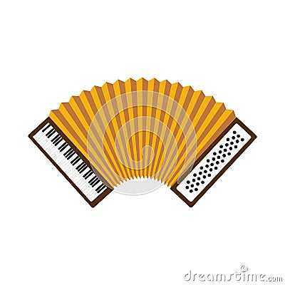 Cute accordion isolated icon Vector Illustration