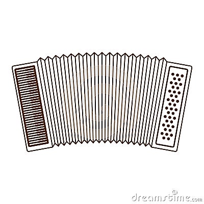 Cute accordion isolated icon Vector Illustration