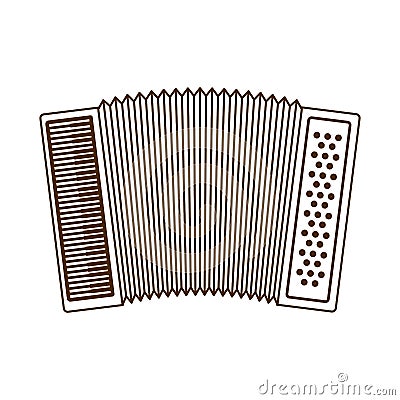 Cute accordion isolated icon Vector Illustration