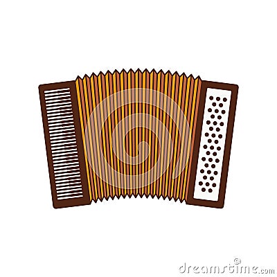 Cute accordion isolated icon Vector Illustration