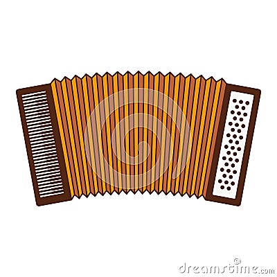 Cute accordion isolated icon Vector Illustration