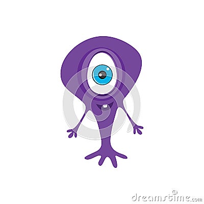 cute adorable scary monster cartoon fictional character Vector Illustration