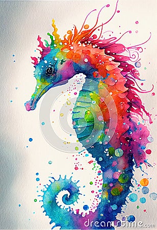 Cute adorable Seahorse Stock Photo