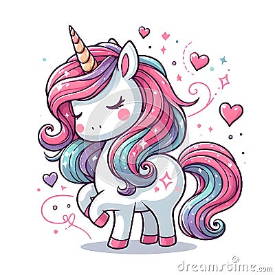 So cute adorable unicorn Stock Photo