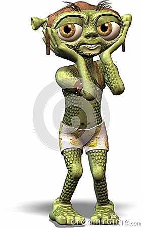 Cute Alien Stock Photo