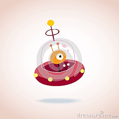 Cute alien character Vector Illustration