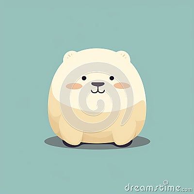 Cute Animal Face Vector Illustration - Minimalist Emoji Design Cartoon Illustration