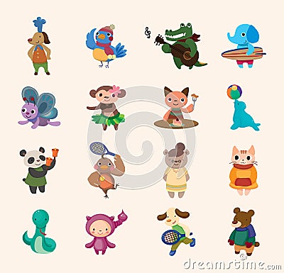 Cute animal icon Vector Illustration