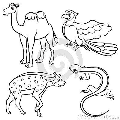 Cute animals collection Vector Illustration