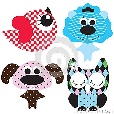 Cute animals Vector Illustration