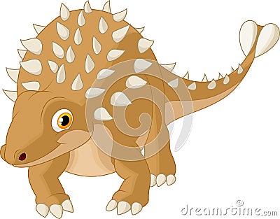 Cute ankylosaurus Vector Illustration