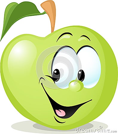 Cute apple character - vector illustration Vector Illustration