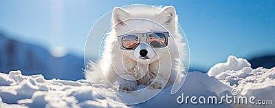 Cute arctic fox Stock Photo