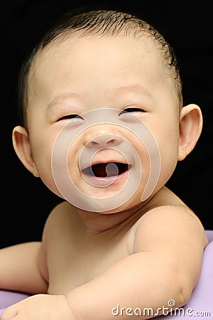 Cute asian baby boy Stock Photo