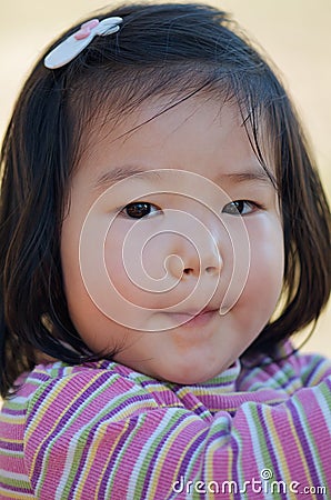 Cute Asian toddler Stock Photo