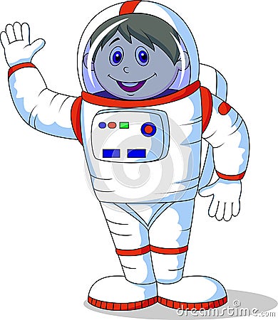 Cute astronaut cartoon Vector Illustration